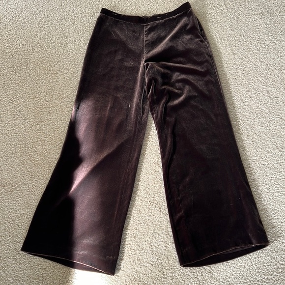 Lauren Ralph Lauren Pants - Lauren RL rich brown fluid silk blend velvet pants fully lined LIKE NEW